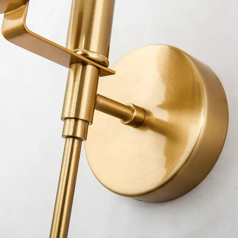 Valentina Modern Ball Metal/Dolomite LED Wall Lamp, Gold