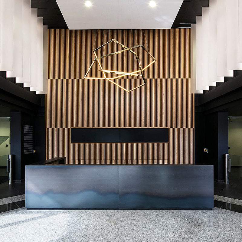 Arisha Minimalist Geomatic Metal Pendant Light, Gold, DIY