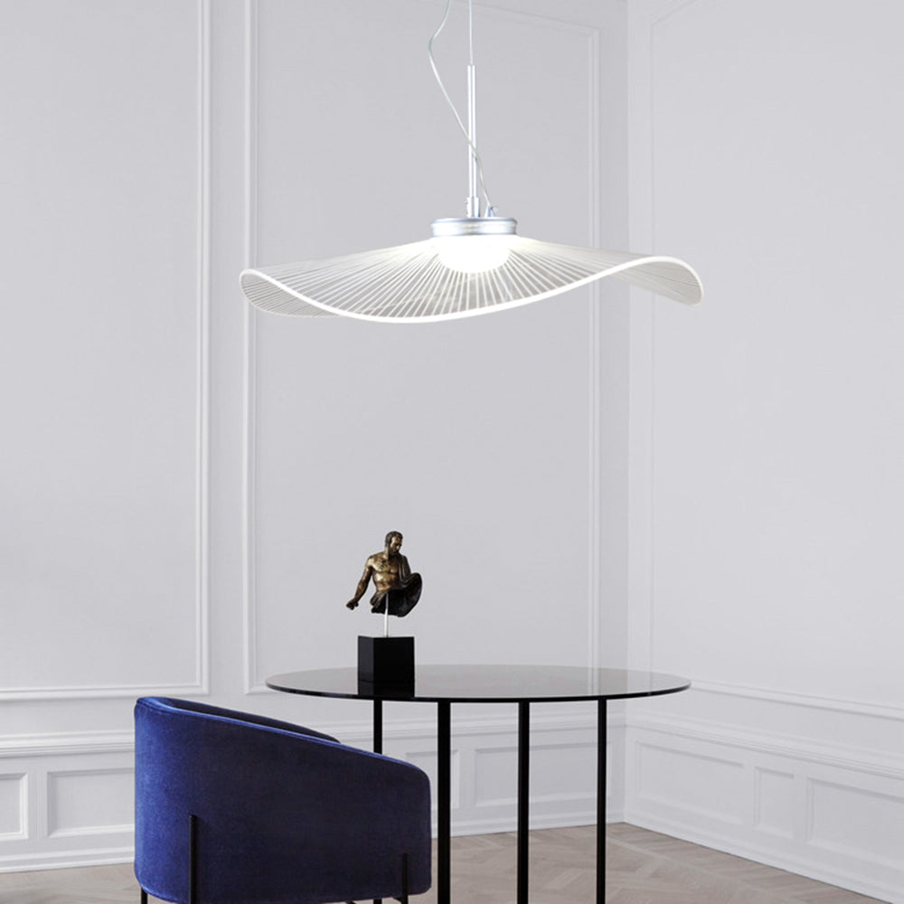 Arisha Designer Lotus Leaf Shaped Metal Pendant Light,White