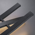 Arisha Modern Linear Metal Pendant Light, Black