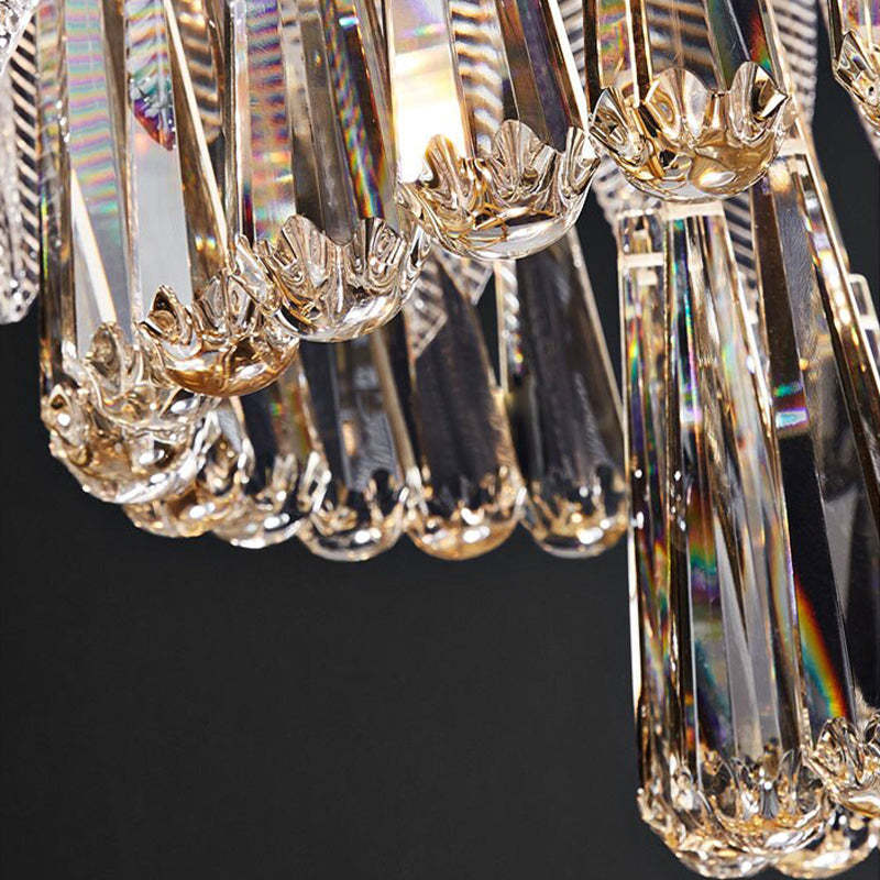 Arisha Luxury Feather Crystal Chandelier, Living Room