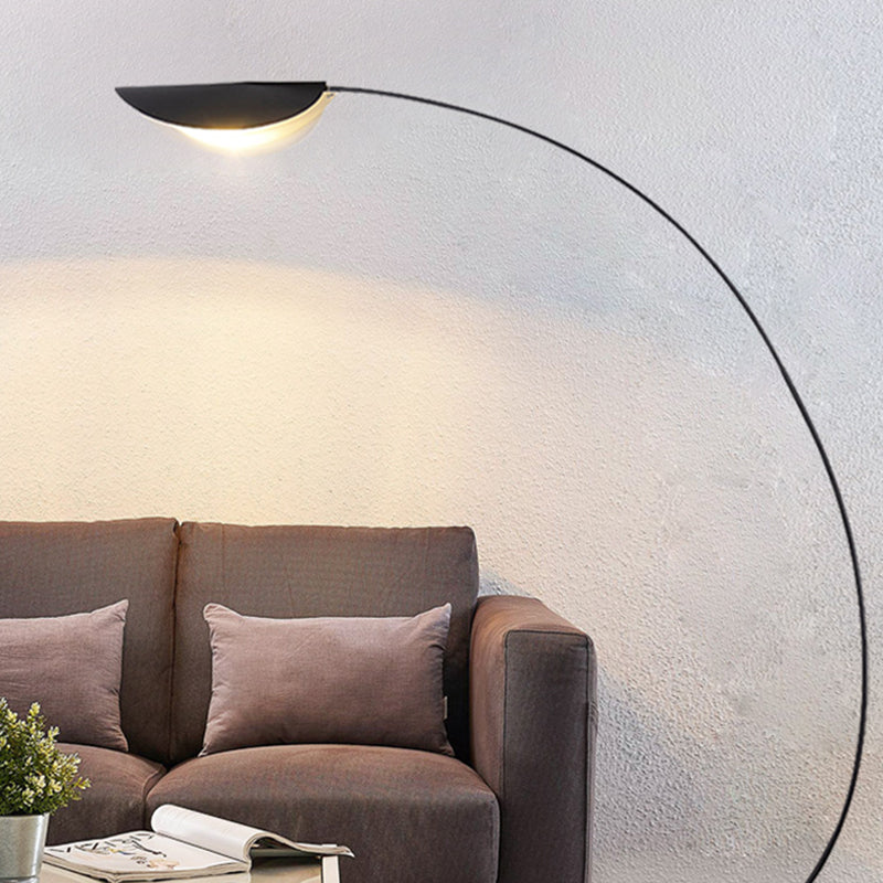 Edge Modern Arch Metal Floor Lamp, Black