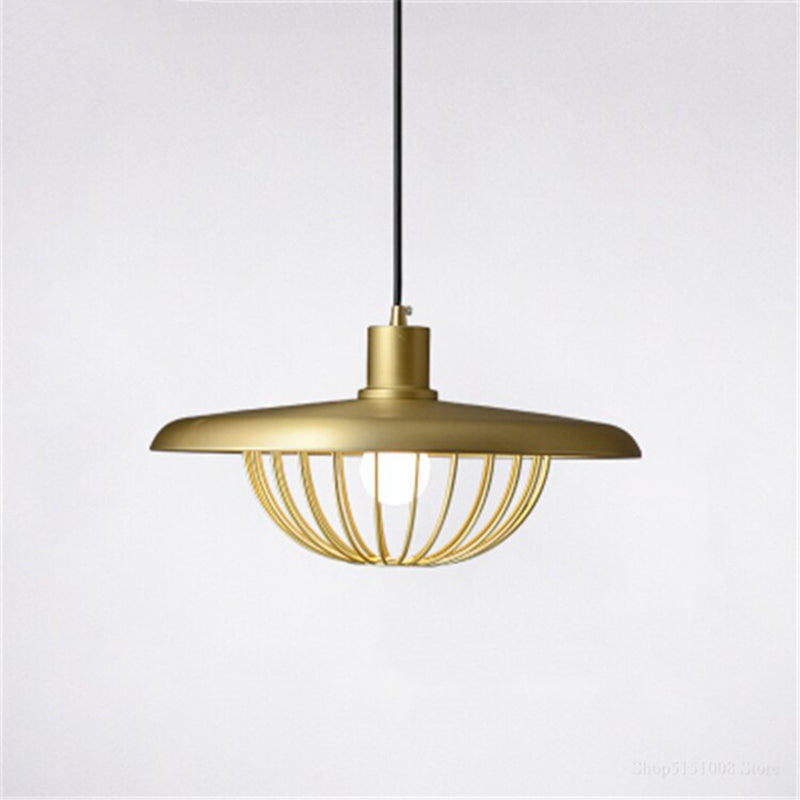Arisha Modern Nordic Dome Pendant Light, Gold/Brown/Grey/Brown/Wood