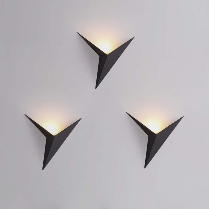 Calno Metal Modern LED Wall lamps for Bedroom, Triangle