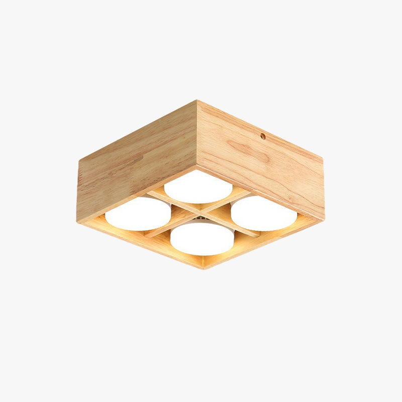 Muto Ceiling Light No Main Light, Wood