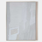 Light Gray Textured Abstract Wall Art Vertical