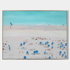 Coastal Beach Scene Oil Painting Horizontal