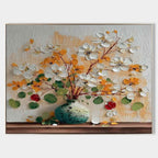 Autumn Floral Bouquet Impasto Painting