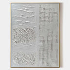 Neutral Tone Textured Plaster Art Texture Painting