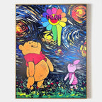 Pop Art Winnie the Pooh Starry Night Vertical