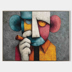 Cubist Kaws Pop Art Painting