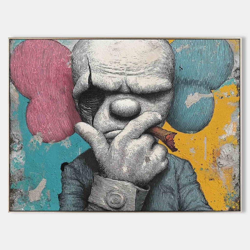 Kaws Style Gangster Pop Art Painting