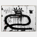 Tactile Neo-Expressionist Oil Painting Bold Black Drips
