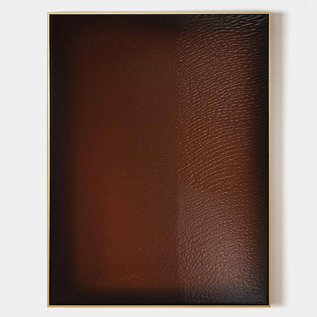 Dark Brown Leather Effect Oil Painting