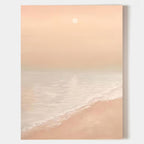 Wabi-Sabi Wall Soft Pink Beach Sunset Abstract Painting