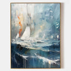 Wall Art Abstract Dynamic Ocean Wave Seascape