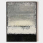 Monochrome Horizon Abstract Oil Painting