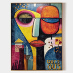 Cubist Abstract Dual Faces Painting