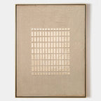 Wabi-Sabi Minimalist Neutral Grid Texture Oil Painting