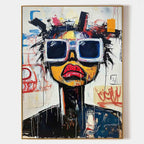 Tactile Bold Pop Art Portrait Oil Painting Vibrant Edgy
