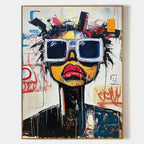 Tactile Bold Pop Art Portrait Oil Painting Vibrant Edgy