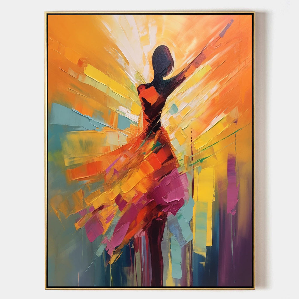 Palette Canvas Bold Impasto Ballerina Vibrant Art