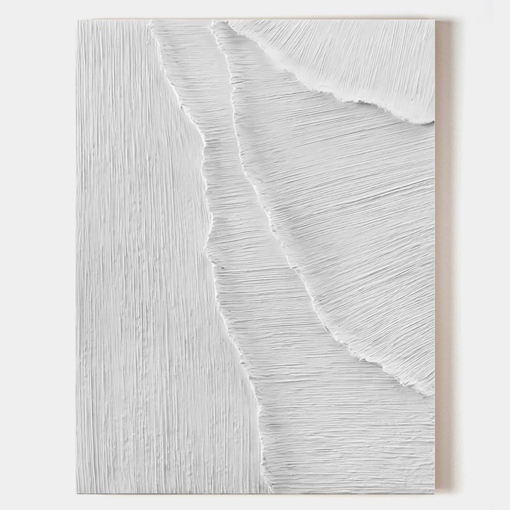 Monochrome Textured Wave Oil Painting
