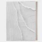 Monochrome Textured Wave Oil Painting