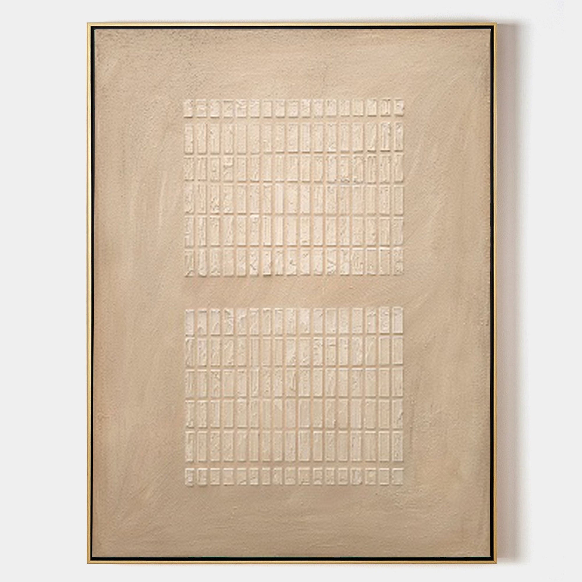 Wabi-Sabi Dual Grid Bas-Relief Painting