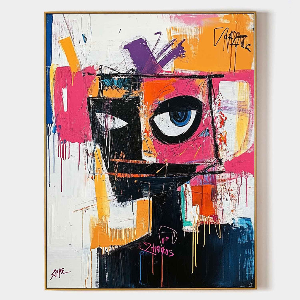 Bold Abstract Portrait Graffiti Painting