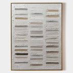 Wabi-Sabi Linear Bas-Relief Painting