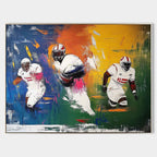 Dynamic American Football Player Painting