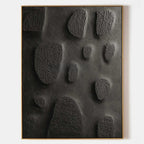 Black Minimalist Organic Texture Painting