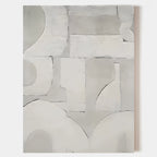 Wabi-Sabi Wall Art Neutral Tone Geometric Painting