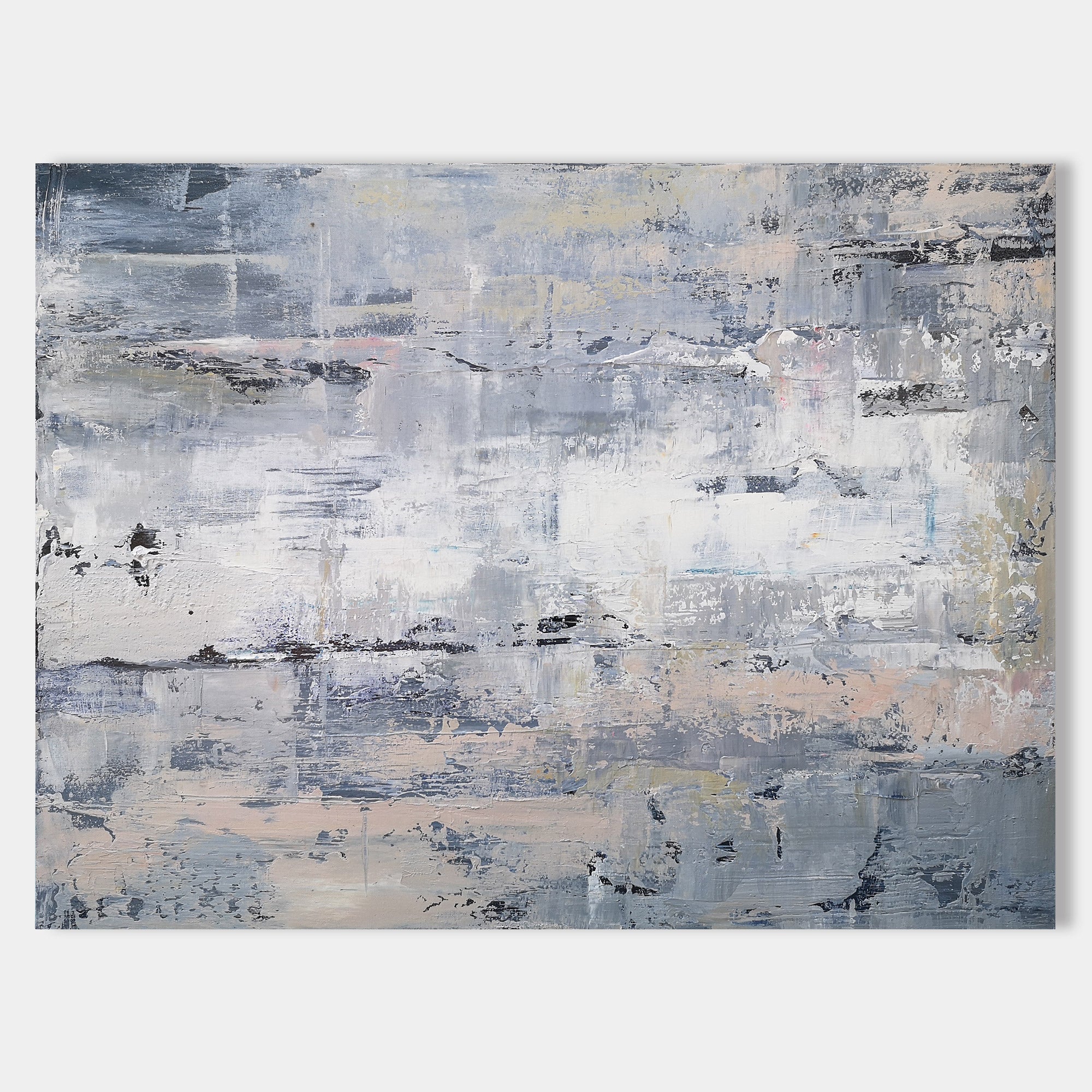 Soft Neutral Oil Painting Textured Hand Painted