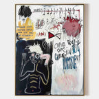 Abstract Graffiti Neo-Expressionist Oil Painting