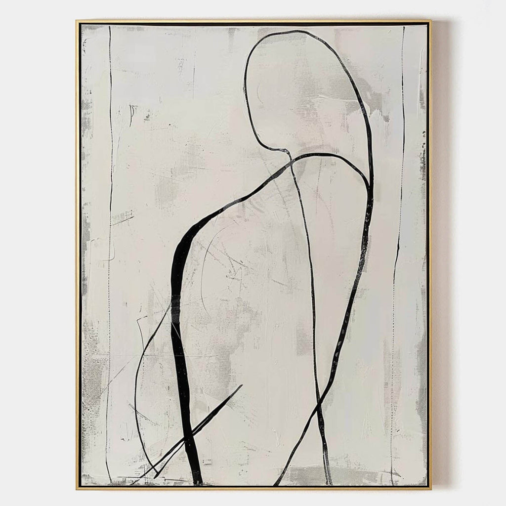 Minimalist Abstract Figure Oil Painting