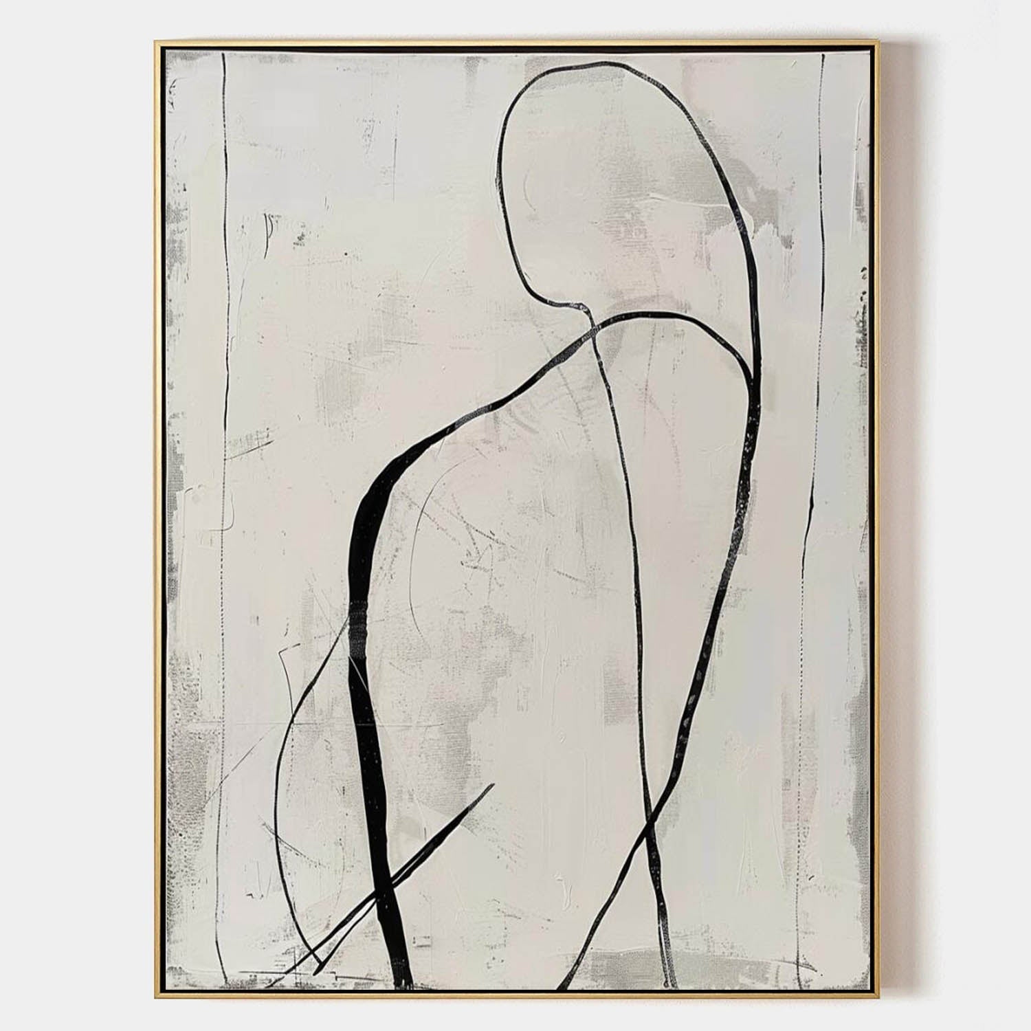 Minimalist Abstract Figure Oil Painting