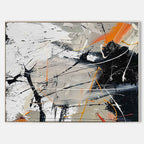Wall Art Abstract Expressionist Bold Strokes Orange