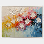 Vibrant Floral Impasto Oil Painting
