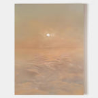 Serene Coastal Sunrise Landscape Oil Painting
