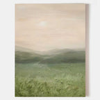 Serene Green Valley Art Oil Painting