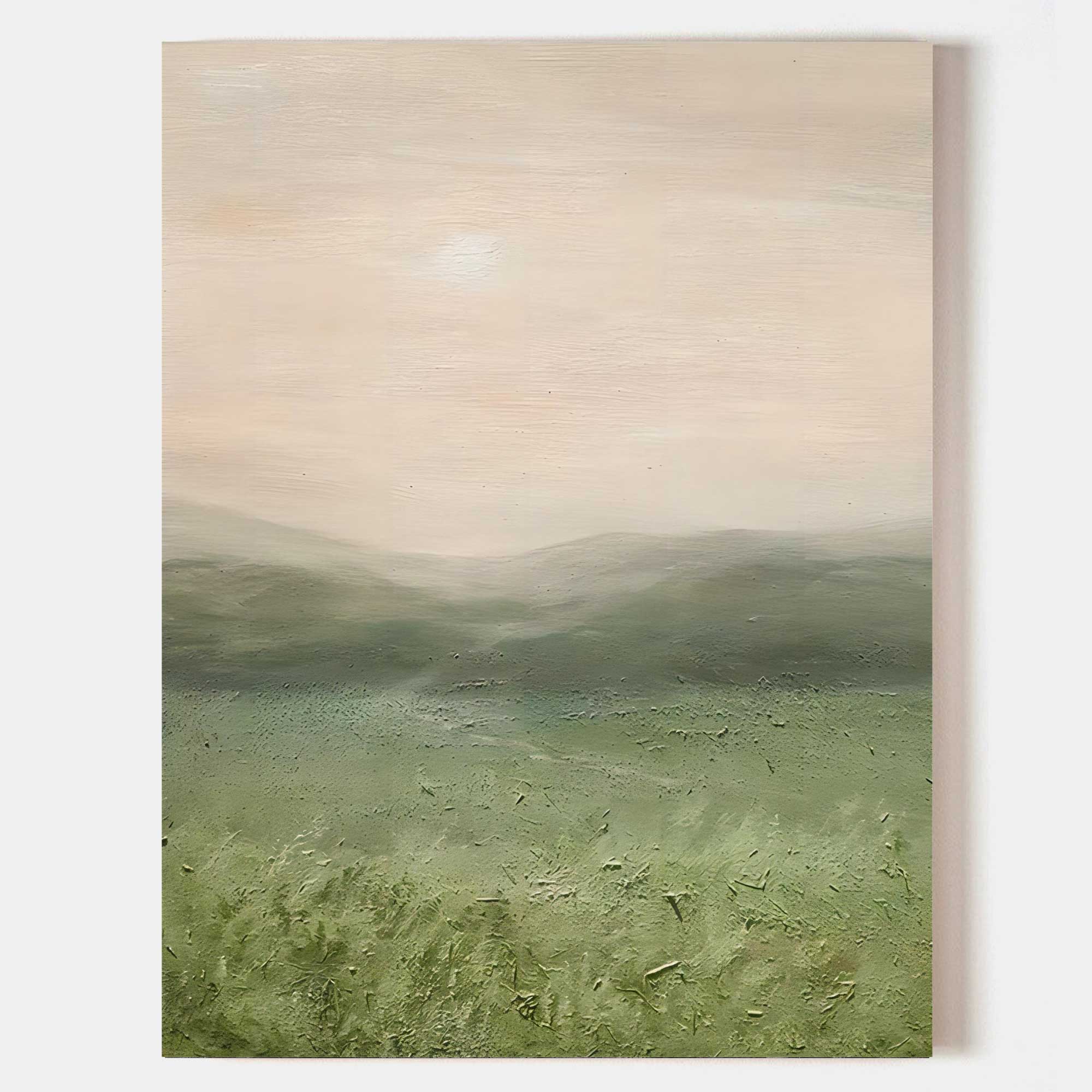 Serene Green Valley Art Oil Painting
