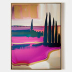 Vibrant Mediterranean Landscape Oil Painting