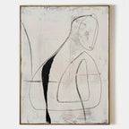 Minimalist Abstract Figure Line Art Painting