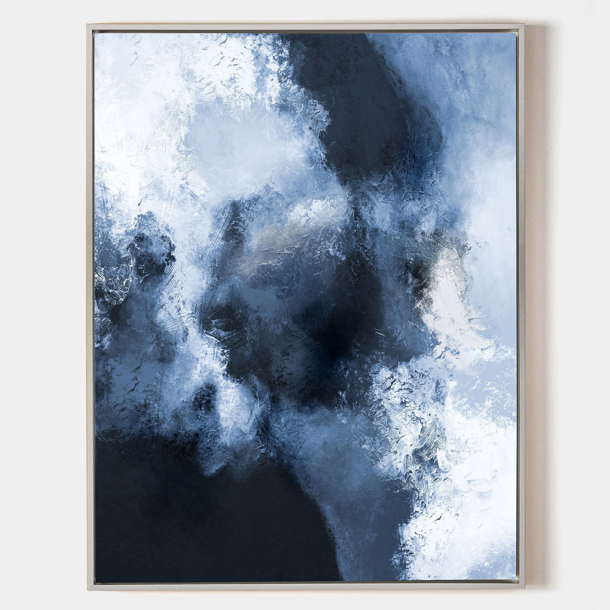 Blue White Cloud Oil Painting Hand Painted