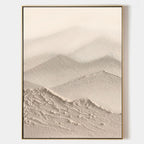 Minimalist Sand Dune Art Oil Painting Neutral