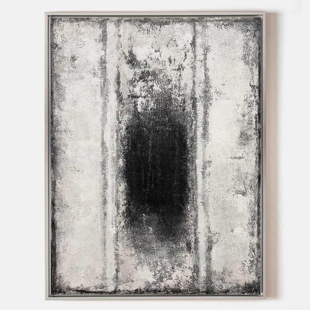 Minimalist Monochrome Abstract Oil Painting
