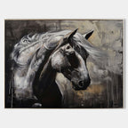 Horse Portrait Oil Painting Moody Sophisticated