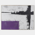 Textured Abstract Geometric Oil Painting